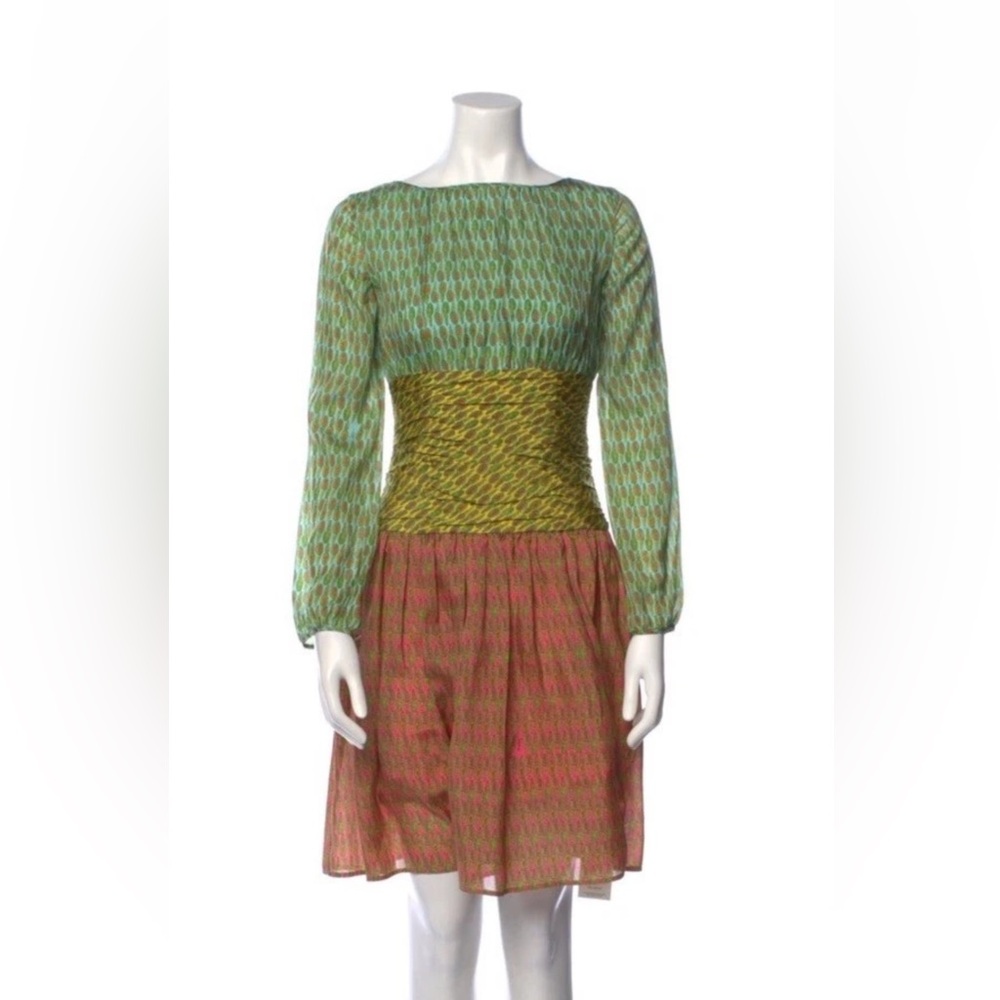 Issa London Multicolor Long Sleeve Dress Size 2